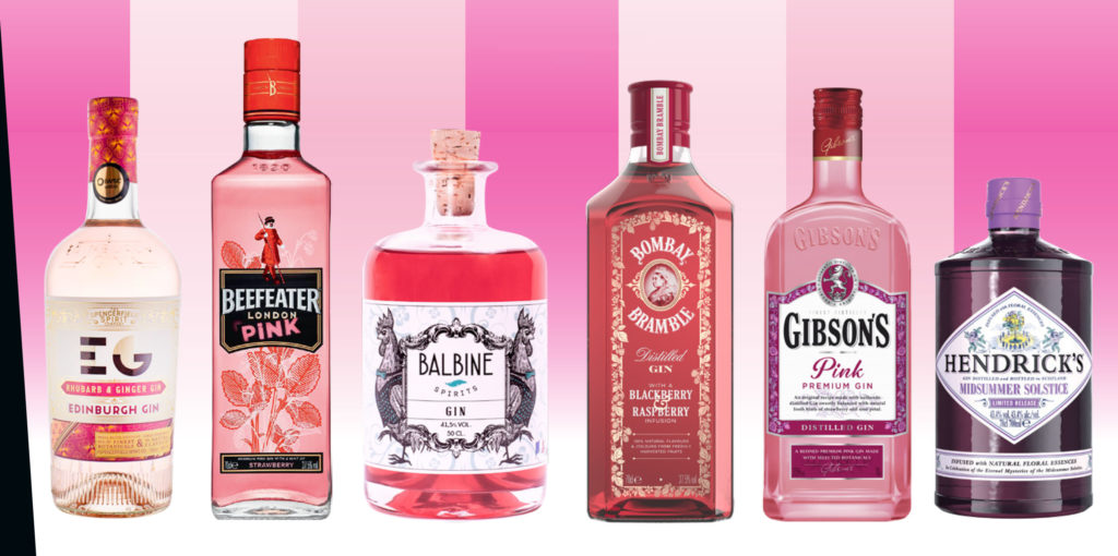 Edinburgh Gin, Beefeater, Balbine, Bombay, Gibson's ou Hendrick's : les marques passent au rose.