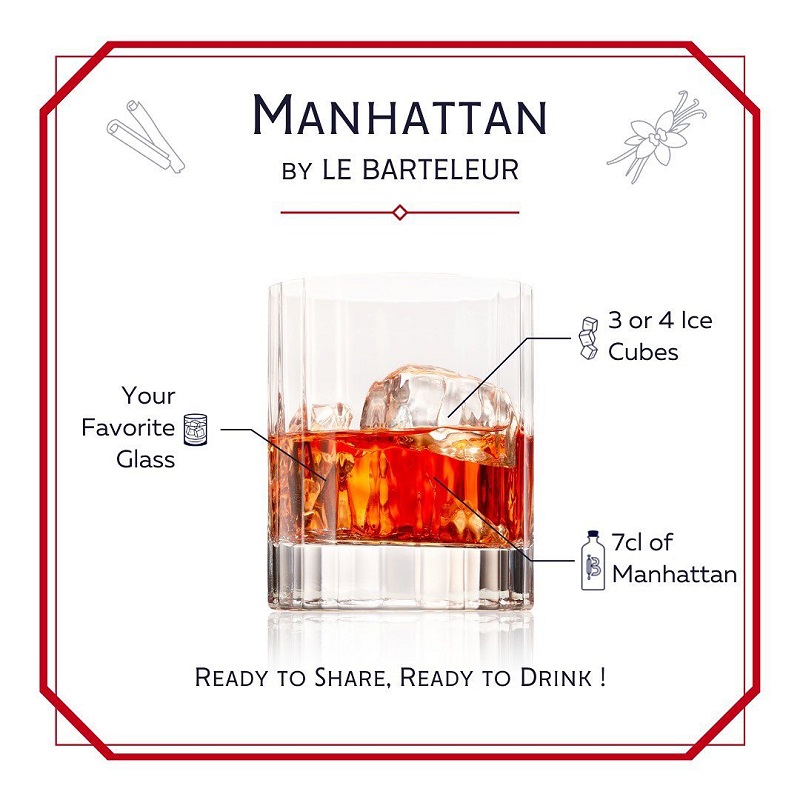 cocktail en bouteille barteleur Manhattan