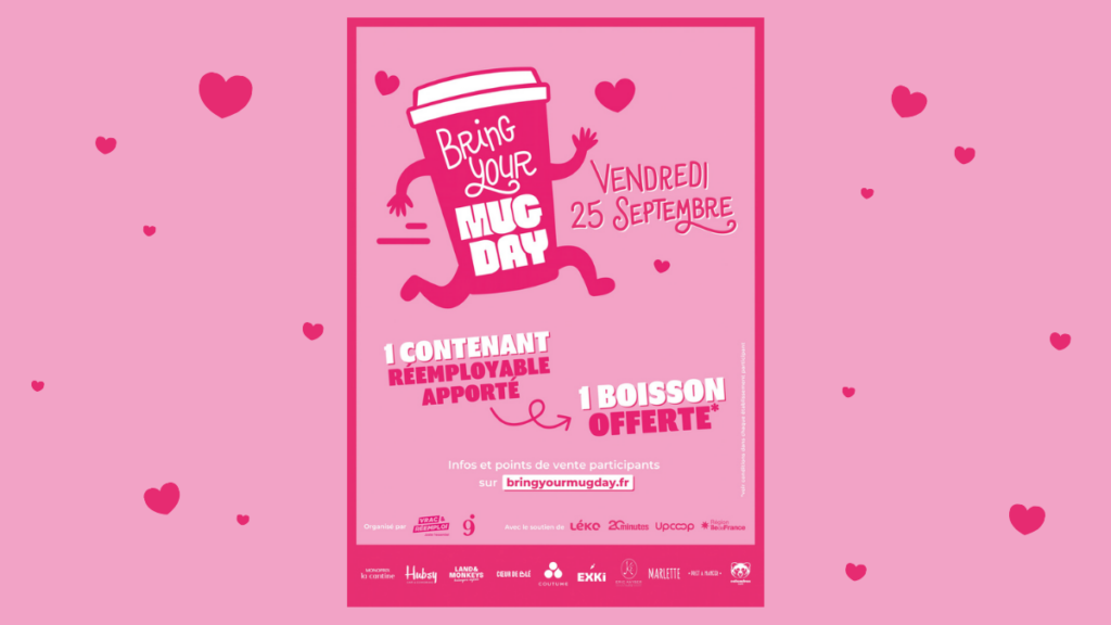 BRING YOUR MUG DAY : LE MUG RÉEMPLOYABLE À L’HONNEUR LE 25 SEPTEMBRE (COMMUNIQUÉ)